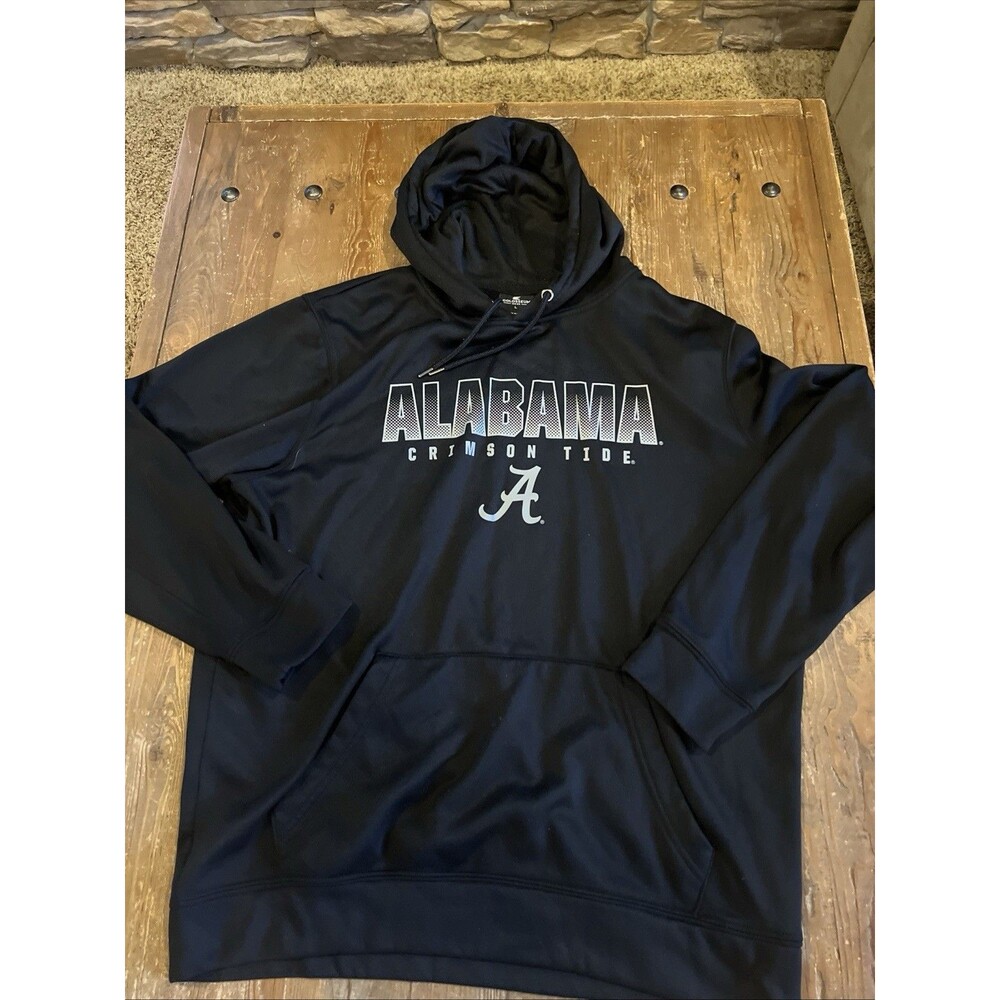 Colosseum Alabama Crimson Tide Light Hoodie Pullover Blackout Football Mens Sz L